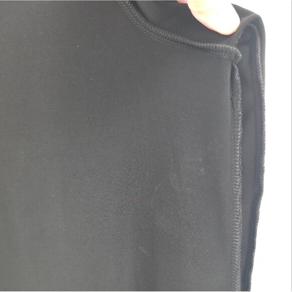 Chicos Travelers Midi V-Neck Black Dress Stretchy Flowy Flowy A-Line Pockets - Picture 16 of 16